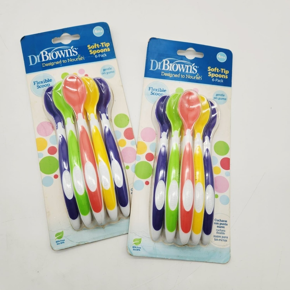 Dr. Brown's‎ Baby Feeding Spoons 12pk Soft Tip BPA Free Toddler Weaning Utensils